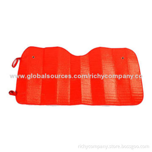 Car sunshade, made of foam with aluminum foil coating